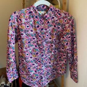 Boden Floral Cotton Button Down Shirt
